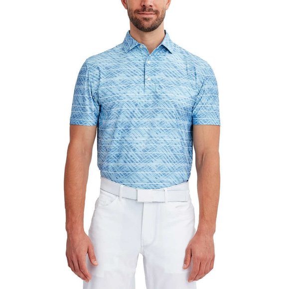 Hickey Freeman Golf Short Sleeve Polo Shirt Blue - Picture 3 of 6